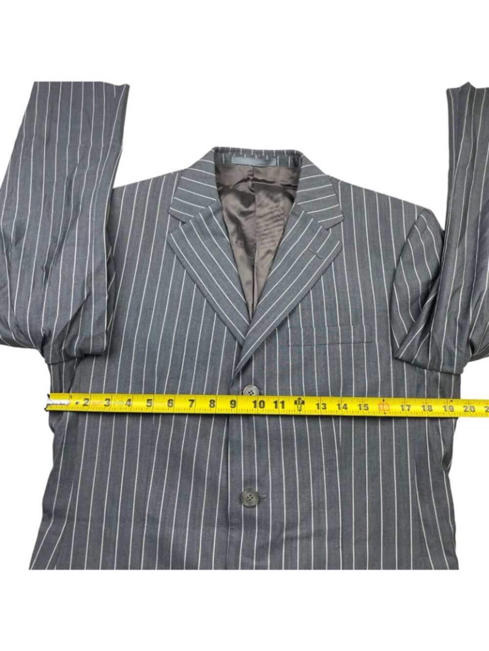 Gianni Versace Men’s Wool/Silk Gangster Mobster Stripe Suit• Italy • 36R | 30x34 - Picture 5 of 16